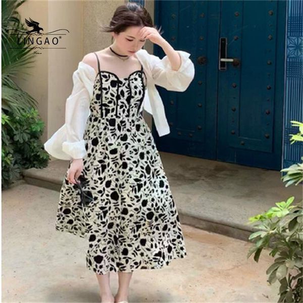 casual dresses sling floral long women's summer 2021 sleeveless party fashion floarl print elegant waist was thin maxi dress, Black;gray
casual dresses sling floral long women's summer 2021 sleeveless party fashion floarl print elegant waist was thin maxi dress, Black;gray