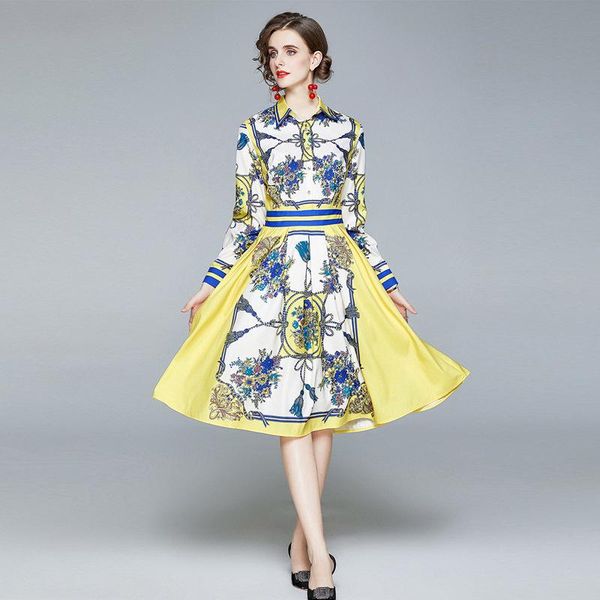 casual dresses fashion design runway dress women autumn winter plus size vintage print high-quality elegant knee-length vestidos, Black;gray
casual dresses fashion design runway dress women autumn winter plus size vintage print high-quality elegant knee-length vestidos, Black;gray