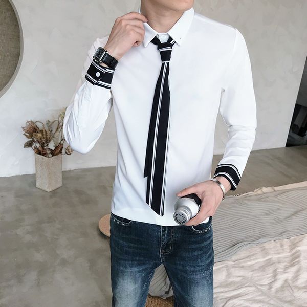 Tamanho New Mais 5xl-s Coreano Magro Ajuste Camisa Gravata Para Roupas Masculinas Simples Slido Clube Noturno Manga Lon 80LY, Black;brown
Tamanho New Mais 5xl-s Coreano Magro Ajuste Camisa Gravata Para Roupas Masculinas Simples Slido Clube Noturno Manga Lon 80LY, Black;brown