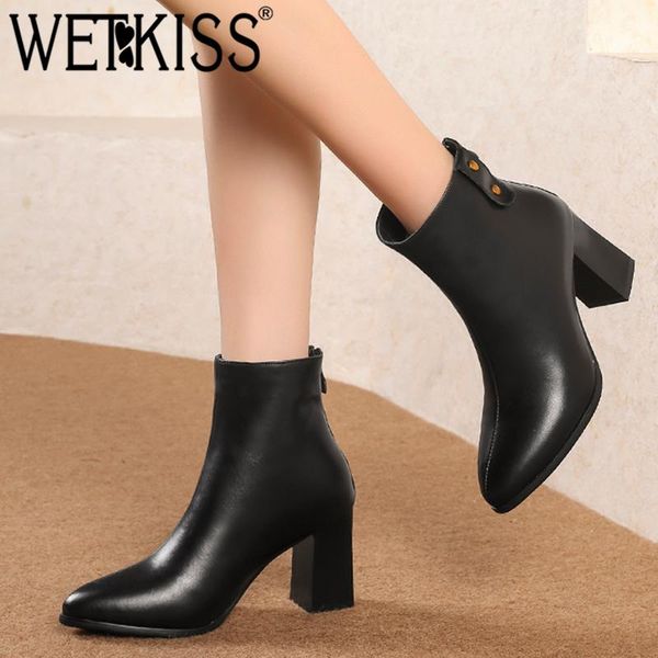 boots wetkiss winter cow leather women ankle boot pointed toe footwear high heels female zip shoes woman 2021 plus size 32-45, Black
boots wetkiss winter cow leather women ankle boot pointed toe footwear high heels female zip shoes woman 2021 plus size 32-45, Black