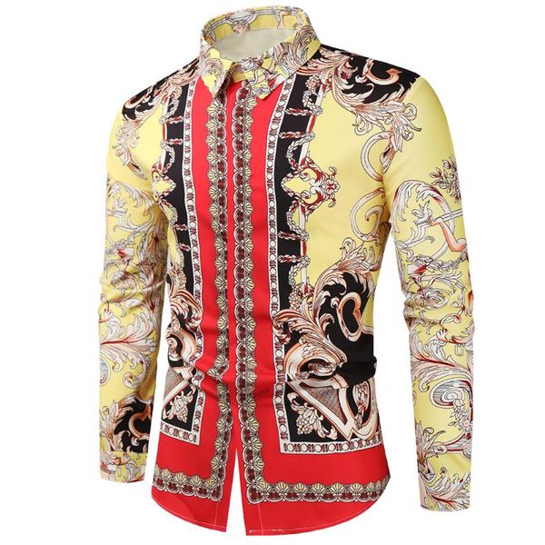 men's casual shirts blouse homme baroque banquet shirt paisley men luxury korean mens long sleeve print slim fit 556, White;black
men's casual shirts blouse homme baroque banquet shirt paisley men luxury korean mens long sleeve print slim fit 556, White;black