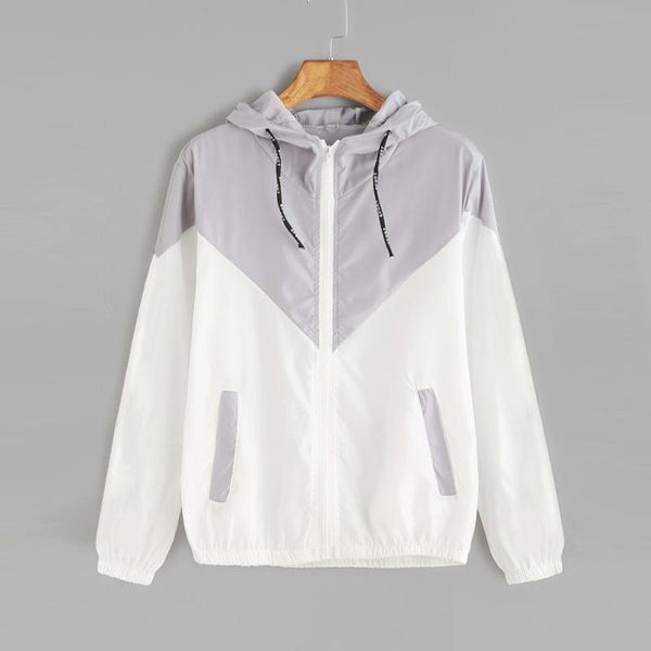 women's jackets women sport autumn long sleeve patchwork thin hooded coat with pocket ladies fashion gym zipper sweatshirts a50, Black;brown
women's jackets women sport autumn long sleeve patchwork thin hooded coat with pocket ladies fashion gym zipper sweatshirts a50, Black;brown