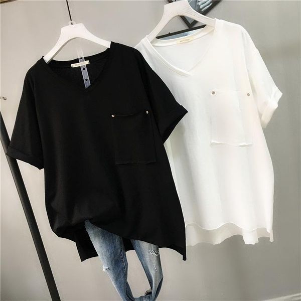 women's t-shirt 2021 summer korean women loose simple white pocket short sleeved all-match plus size tide
women's t-shirt 2021 summer korean women loose simple white pocket short sleeved all-match plus size tide