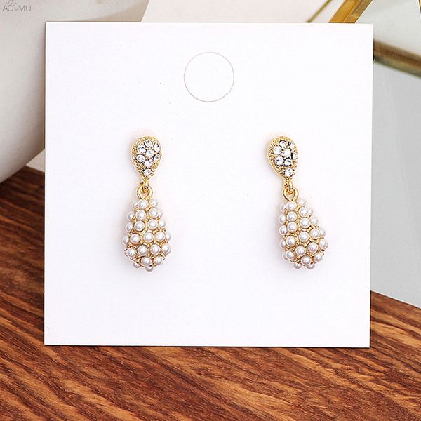 Geometric New Women Design Metal Gold Crystal Imitated-pearl For Silver AOMU Waterdrop Stud Earrings Korean Ball Girl Wedding Crtbe, Golden
Geometric New Women Design Metal Gold Crystal Imitated-pearl For Silver AOMU Waterdrop Stud Earrings Korean Ball Girl Wedding Crtbe, Golden