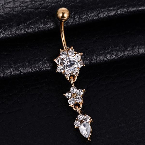 1pcs crystal new bell fashion button dangle flower rings piercing navel body jewelry oahk, Silver
1pcs crystal new bell fashion button dangle flower rings piercing navel body jewelry oahk, Silver