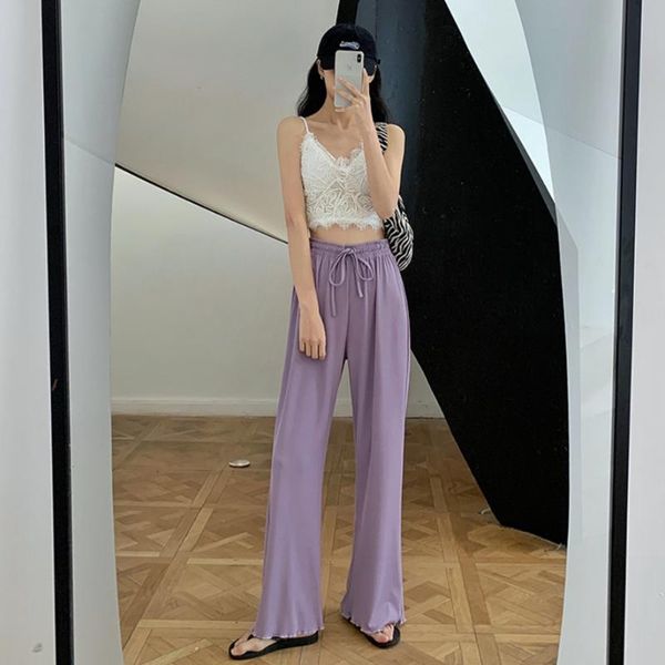 women's pants & capris spring autumn loose women high waist y2k elastic wide leg fashion female femme long trousers ladies calça, Black;white
women's pants & capris spring autumn loose women high waist y2k elastic wide leg fashion female femme long trousers ladies calça, Black;white