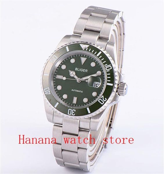 wristwatches sapphire crystal 40mm green dial ceramic bezel luminous marks date miyota automatic movement men's wrist watch, Slivery;brown
wristwatches sapphire crystal 40mm green dial ceramic bezel luminous marks date miyota automatic movement men's wrist watch, Slivery;brown
