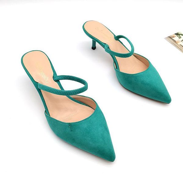 slippers female shoes shallow med thin heels flock cover toe elastic band ladies' 2021 pointed bonded leather pu slides scandals, Black
slippers female shoes shallow med thin heels flock cover toe elastic band ladies' 2021 pointed bonded leather pu slides scandals, Black
