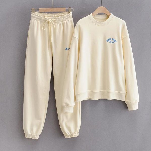 women's two piece pants letter embroid loose sweatshirt sweatpants women two-piece sets suit outfits for girls solid cotton brand quali, White
women's two piece pants letter embroid loose sweatshirt sweatpants women two-piece sets suit outfits for girls solid cotton brand quali, White