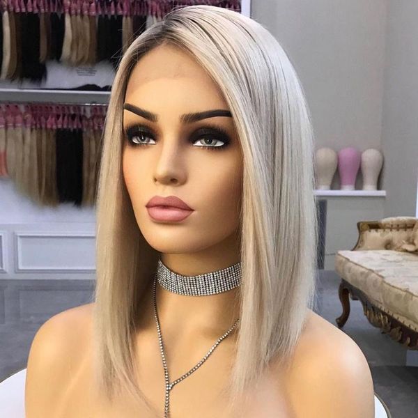 synthetic wigs 16inches straight transparent ombre 613 shoulder bob lace front wig for women preplucked with babyhair daily/party, Black
synthetic wigs 16inches straight transparent ombre 613 shoulder bob lace front wig for women preplucked with babyhair daily/party, Black