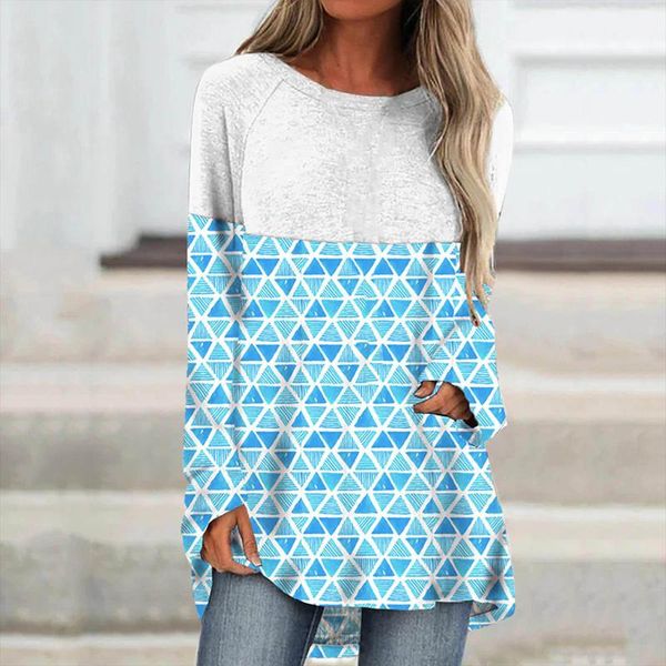 women's blouses & shirts elegant color block long sleeves round neck tunic tees casual loose blouse women 2021 blusas y camisas, White
women's blouses & shirts elegant color block long sleeves round neck tunic tees casual loose blouse women 2021 blusas y camisas, White