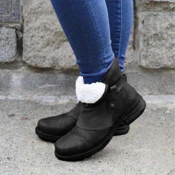 boots winter women ankle big size buckle casual shoes ladies patchwork low heel women's warm plush short female zipper, Black
boots winter women ankle big size buckle casual shoes ladies patchwork low heel women's warm plush short female zipper, Black