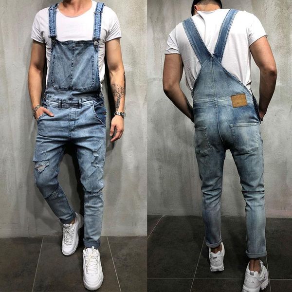 men's jeans fashion ripped jumpsuits ankle length letter printing distressed denim bib overalls for men suspender pants, Blue
men's jeans fashion ripped jumpsuits ankle length letter printing distressed denim bib overalls for men suspender pants, Blue
