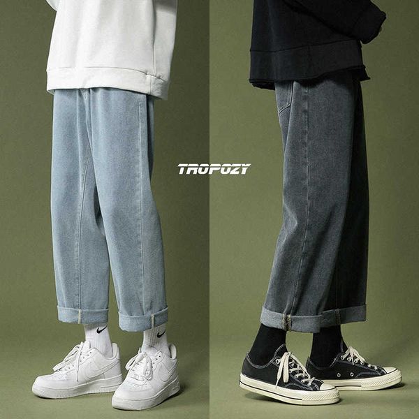 men's jeans straight tube loose fashion brand versatile drop feeling wide leg casual pants autumn han banchao, Blue
men's jeans straight tube loose fashion brand versatile drop feeling wide leg casual pants autumn han banchao, Blue