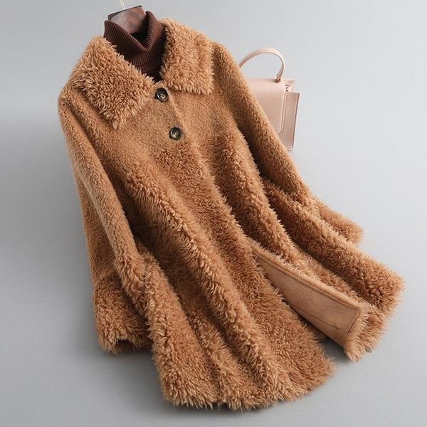 women's fur & faux winter women luxury lamb wool jacket loose turndown collar overcoat thick warm coat female plush coats x569, Black
women's fur & faux winter women luxury lamb wool jacket loose turndown collar overcoat thick warm coat female plush coats x569, Black