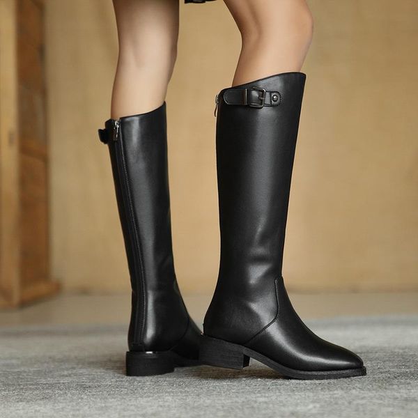boots 2021 winter classic long women knee-high genuine leather fashion concise party casual shoes woman, Black
boots 2021 winter classic long women knee-high genuine leather fashion concise party casual shoes woman, Black