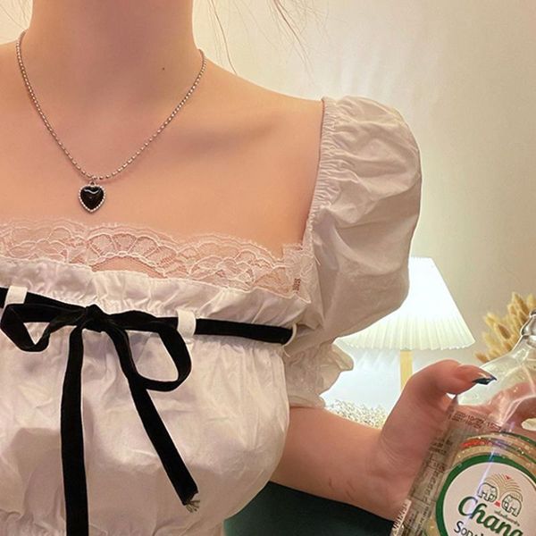 chains vintage black love heart necklaces female hip hop tide clavicle chain simple temperament cold wind alloy 2021 trend jewelry, Silver
chains vintage black love heart necklaces female hip hop tide clavicle chain simple temperament cold wind alloy 2021 trend jewelry, Silver