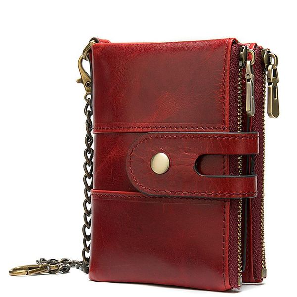 wallets fashion luxury male wallet genuine leahter leather men's clutch retro anti-theft chain short coin purse, Red;black
wallets fashion luxury male wallet genuine leahter leather men's clutch retro anti-theft chain short coin purse, Red;black