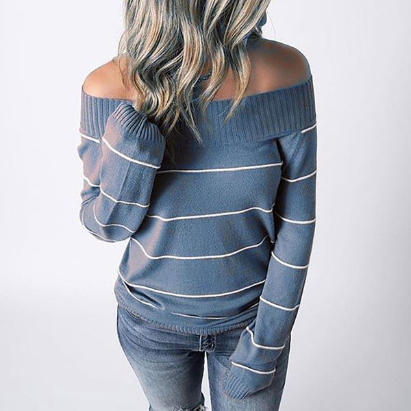 women's sweaters striped women slash collar sweater autumn long sleeve leisure knitted jumper harajuku pullovers streetwear z31, White;black
women's sweaters striped women slash collar sweater autumn long sleeve leisure knitted jumper harajuku pullovers streetwear z31, White;black