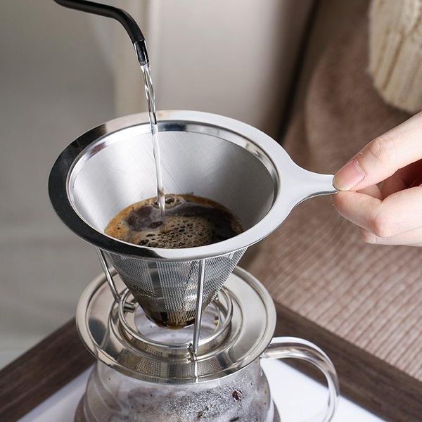 coffee filters stainless steel filter durable brew tools silver double layer funnel dripper cup devices
coffee filters stainless steel filter durable brew tools silver double layer funnel dripper cup devices