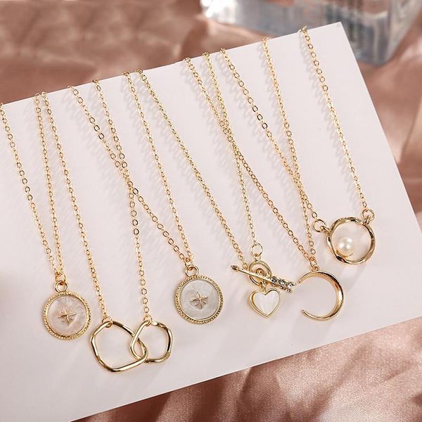 pendant necklaces fashion gold moon irregular coin chain for women pearl double circle necklace jewelry, Silver
pendant necklaces fashion gold moon irregular coin chain for women pearl double circle necklace jewelry, Silver