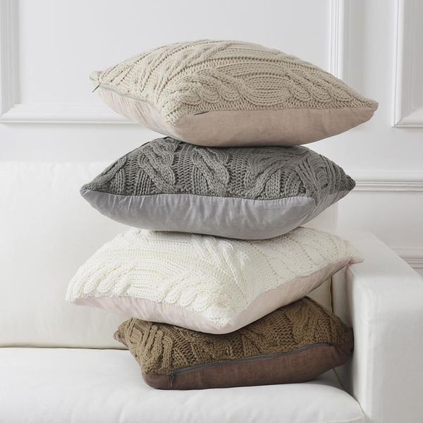 nordic style thread knitted cushion cover chic bed pillow cover square solid color double sofa/car cushion 45*45cm
nordic style thread knitted cushion cover chic bed pillow cover square solid color double sofa/car cushion 45*45cm