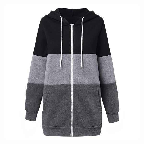 women's hoodies & sweatshirts spring women jacket 2021 fashion autumn winter patchwork hooded sweatshirt zipper coat female sweat poler, Black
women's hoodies & sweatshirts spring women jacket 2021 fashion autumn winter patchwork hooded sweatshirt zipper coat female sweat poler, Black