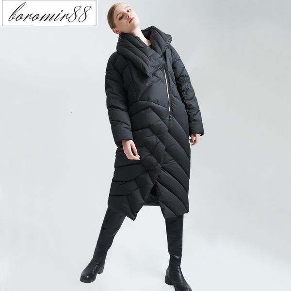over the knee fashion women's jacket tide off-season asymmetric winter down plus, Black
over the knee fashion women's jacket tide off-season asymmetric winter down plus, Black