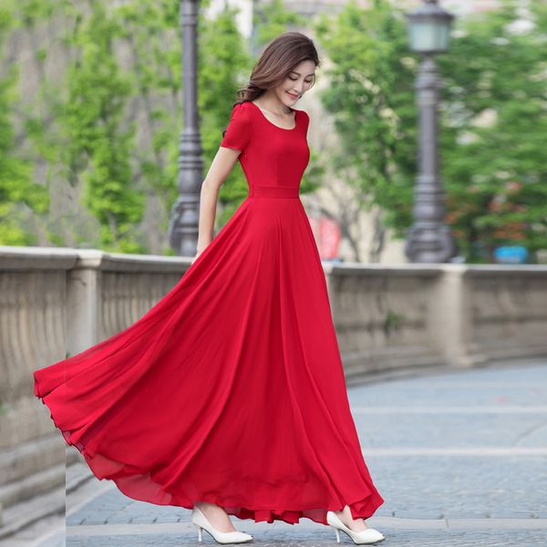 elegant dress of women's female new temperament chiffon thin ladies wearing big swing slim fine summer section s04q, Black;gray
elegant dress of women's female new temperament chiffon thin ladies wearing big swing slim fine summer section s04q, Black;gray
