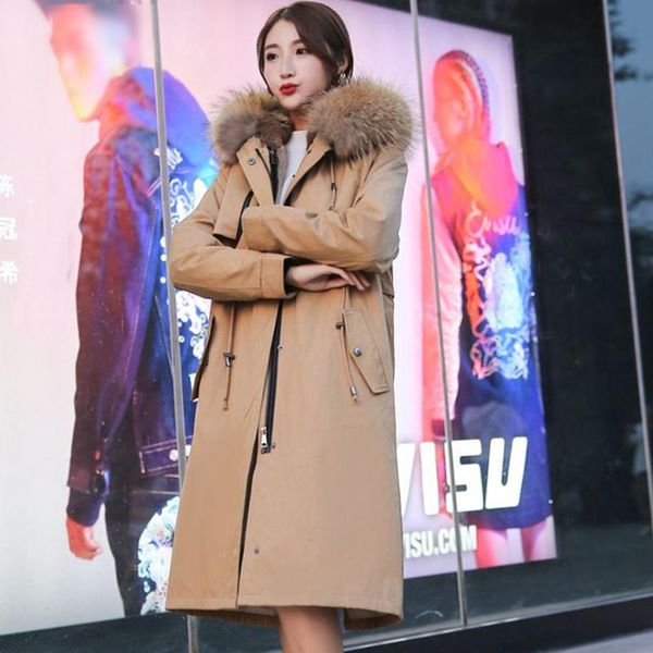 women's fur & faux detachable hooded parka women jacket 2021 winter long natural liner coat quality, Black
women's fur & faux detachable hooded parka women jacket 2021 winter long natural liner coat quality, Black