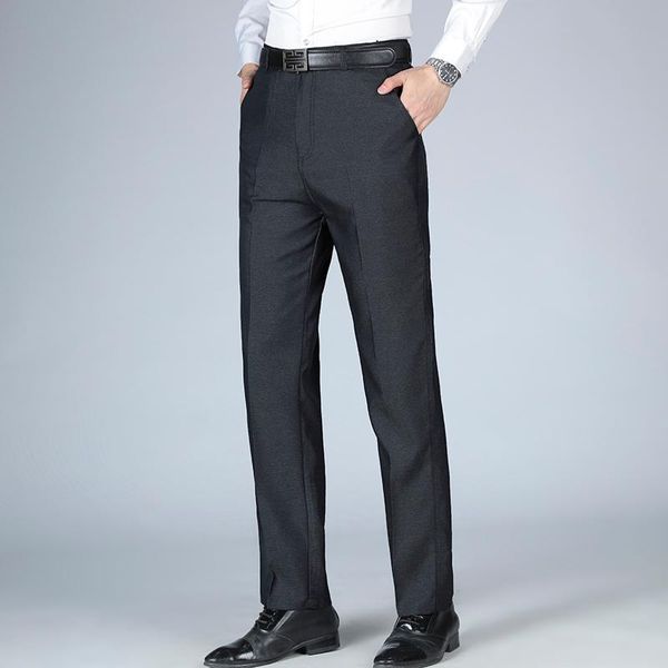 men's pants brand casual fashion classic regular fit baggy long mens fashions straight business trousers men clothing, Black
men's pants brand casual fashion classic regular fit baggy long mens fashions straight business trousers men clothing, Black