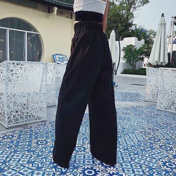 korean wide leg pants for women high waist elastic button split gray womens trousers plus thick 2021 autumn winter, Black;white
korean wide leg pants for women high waist elastic button split gray womens trousers plus thick 2021 autumn winter, Black;white