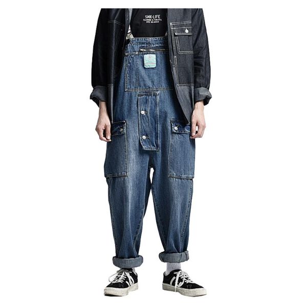 men's jeans loose vintage blue pockets cargo denim bib overalls washed jumpsuits working clothing coveralls
men's jeans loose vintage blue pockets cargo denim bib overalls washed jumpsuits working clothing coveralls
