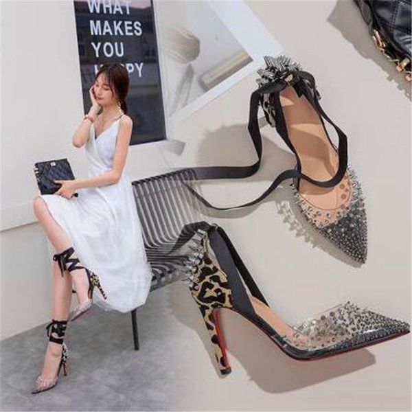 sandals pvc transparent rivet ribbon ladies high heels black fairy style stiletto summer party
sandals pvc transparent rivet ribbon ladies high heels black fairy style stiletto summer party