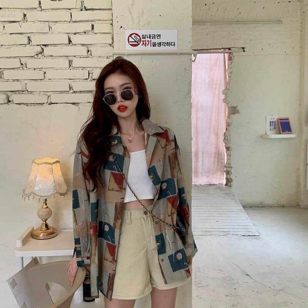 women's knits & tees spring women loose long sleeve shirt casual fashion blouse korean vintage style harajuku goth flower ret 7knh, White 
women's knits & tees spring women loose long sleeve shirt casual fashion blouse korean vintage style harajuku goth flower ret 7knh, White