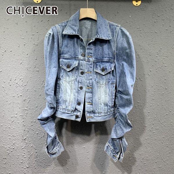 women's jackets chicever minimalist fold pleated jacket lapel long sleeve slim fashion denim solid coat women 2021 autumn clothing, Black;brown
women's jackets chicever minimalist fold pleated jacket lapel long sleeve slim fashion denim solid coat women 2021 autumn clothing, Black;brown