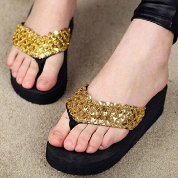 slippers girls 2021 summer thick-soled wedge heel flip flop sandals women fashion sequins outdoor sandalias shoes, Black
slippers girls 2021 summer thick-soled wedge heel flip flop sandals women fashion sequins outdoor sandalias shoes, Black