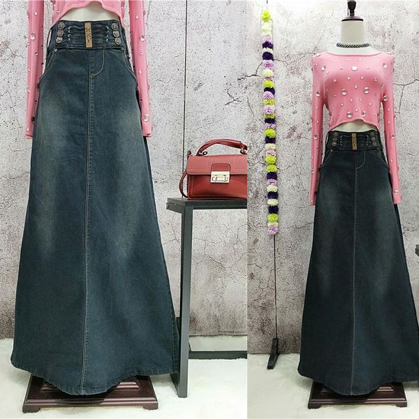skirts 2021 fashion high waist floor length a-line for tall women autumn vintage denim stretch skirt 4xl, Black
skirts 2021 fashion high waist floor length a-line for tall women autumn vintage denim stretch skirt 4xl, Black