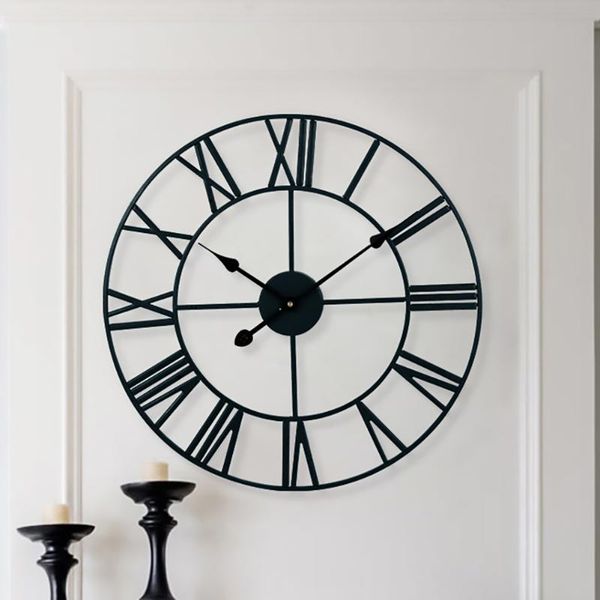 roman numeral wall clock iron black stylish iron wall clock 40cm retro large for living room office art decoration
roman numeral wall clock iron black stylish iron wall clock 40cm retro large for living room office art decoration