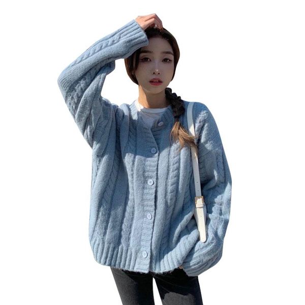 women's knits & tees vintage sweater cardigans women o-neck full sleeve korean elegant knitted autumn loose solid chic cardigan female, White
women's knits & tees vintage sweater cardigans women o-neck full sleeve korean elegant knitted autumn loose solid chic cardigan female, White