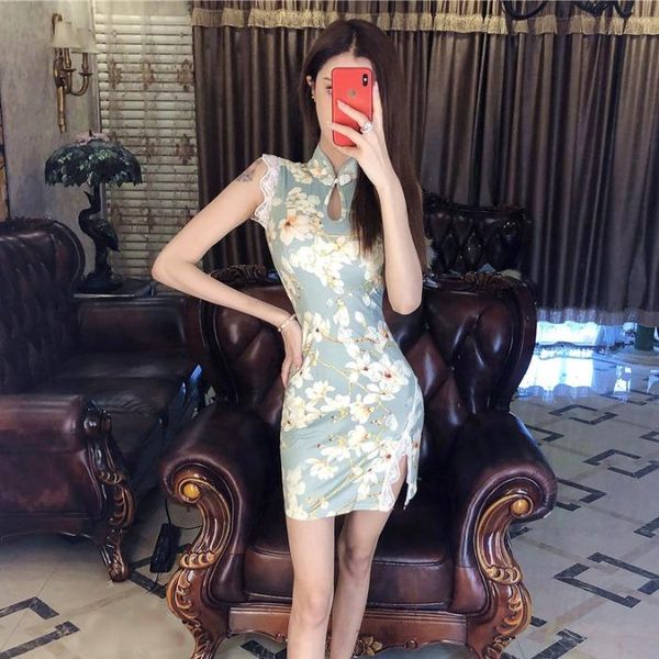 ethnic clothing fashion short cheongsam summer dress 2021 temperament young style slim improved girl, Red
ethnic clothing fashion short cheongsam summer dress 2021 temperament young style slim improved girl, Red
