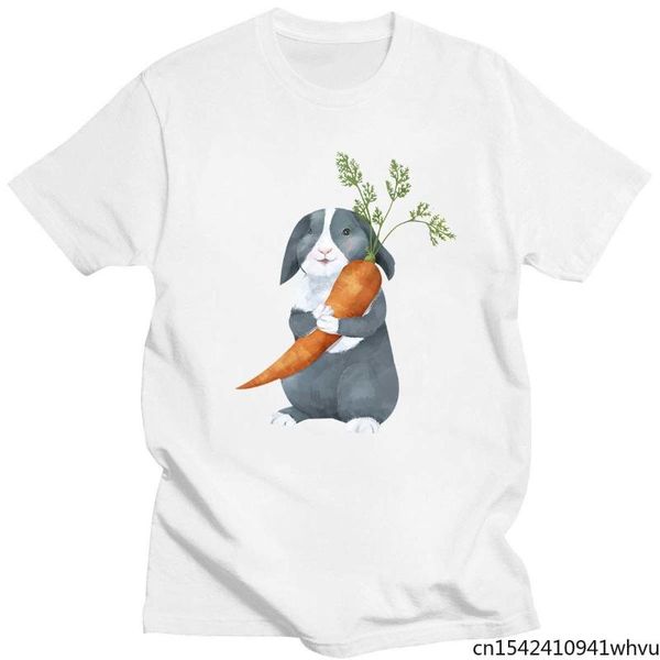 women's t-shirt summer and carrot cartoon print daily simple cute short-sleeved round neck top, White
women's t-shirt summer and carrot cartoon print daily simple cute short-sleeved round neck top, White