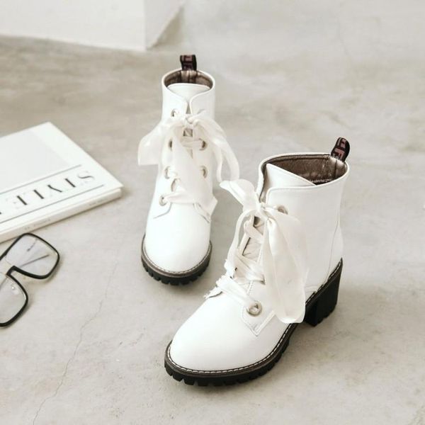 boots oversized women shoes ankle for ladies woman winter ribbon belt thick heel, Black
boots oversized women shoes ankle for ladies woman winter ribbon belt thick heel, Black