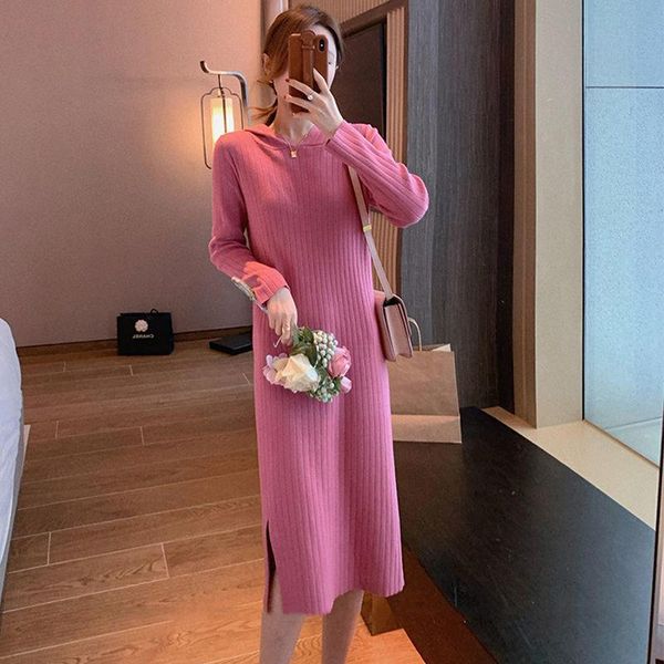 casual dresses 2021 women autumn winter vintage knitted dress lady elegant hooded long sleeve vestido female a-line sweater g146, Black;gray
casual dresses 2021 women autumn winter vintage knitted dress lady elegant hooded long sleeve vestido female a-line sweater g146, Black;gray