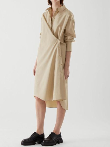 casual dresses women's turn-down collar oblique button midi dress 2021 early autumn a-line knot long sleeve ladies shirt robes, Black;gray
casual dresses women's turn-down collar oblique button midi dress 2021 early autumn a-line knot long sleeve ladies shirt robes, Black;gray