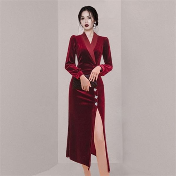 fashion designer runway dress women's long sleeve satin patchwork velvet 210603, Black;gray
fashion designer runway dress women's long sleeve satin patchwork velvet 210603, Black;gray