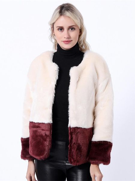 women's fur & faux clothing female autumn jacket european american imitation coat 5 colors s-xxxl 2021, Black 
women's fur & faux clothing female autumn jacket european american imitation coat 5 colors s-xxxl 2021, Black