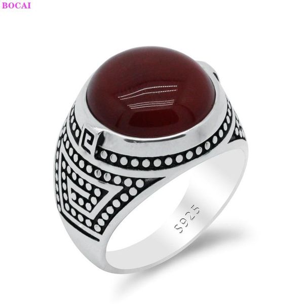 cluster rings s925 sterling silver ring thai personality pattern red round agate pure argentum gemstone for men, Golden;silver
cluster rings s925 sterling silver ring thai personality pattern red round agate pure argentum gemstone for men, Golden;silver