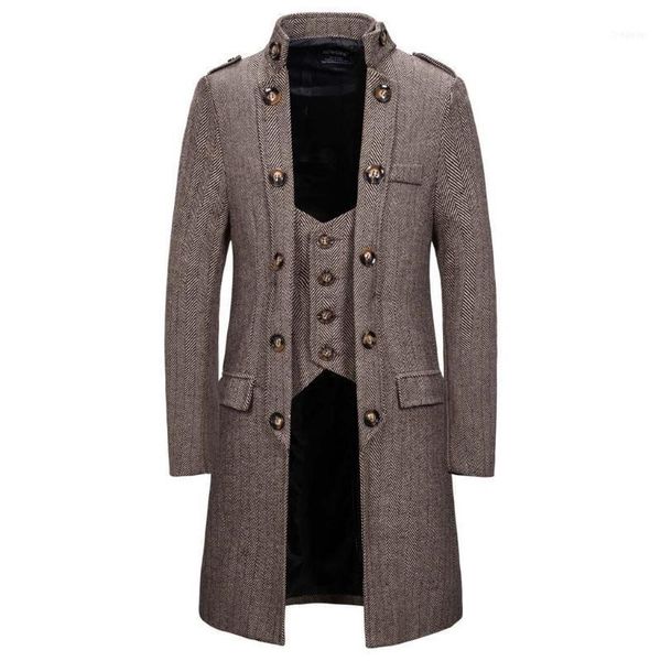 jackets men's overcoat autumn long coats casual trench fashion male warm patchwork color trim outwear coat clothes1, Black;brown
jackets men's overcoat autumn long coats casual trench fashion male warm patchwork color trim outwear coat clothes1, Black;brown