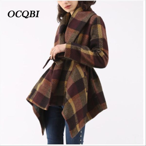 plu size 2019 women winter wool coat elegant fashion plaid vintage casual korean long coat1, Black
plu size 2019 women winter wool coat elegant fashion plaid vintage casual korean long coat1, Black